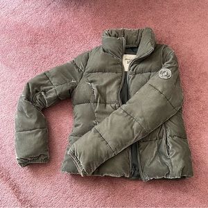 Abercrombie velvet puffer jacket